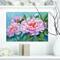 Designart - Pink Peonies - Floral Art Canvas Print
